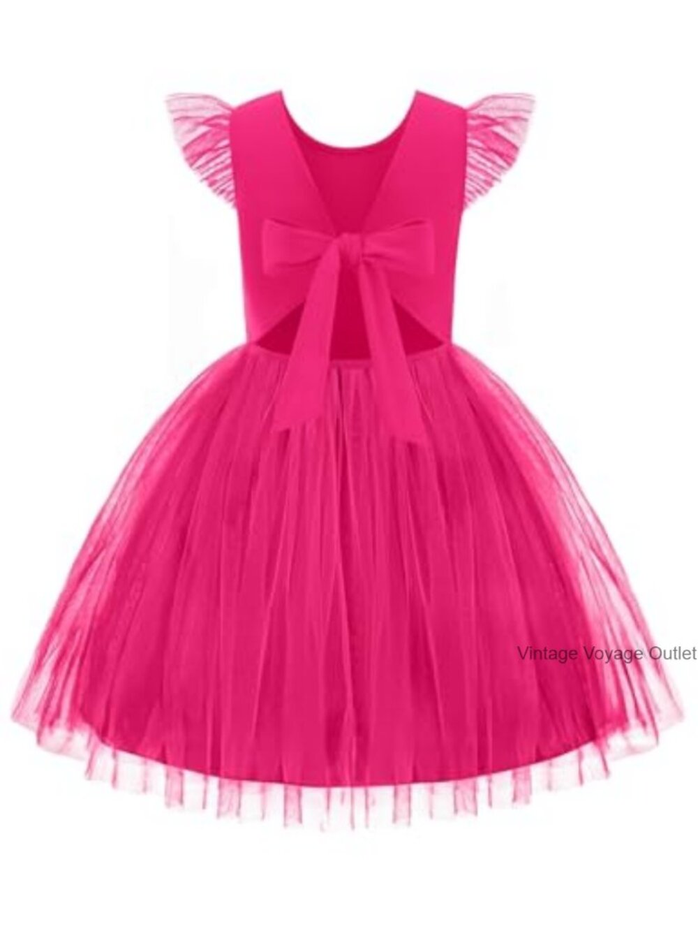 Toddler Tutu Dress Tulle Backless Party Birthday Cotton Summer Dresses 2-6Y